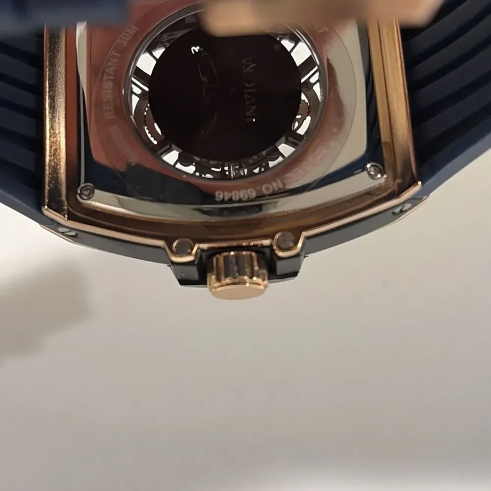 Invicta S1 Rally I by Invicta Men's Watch Rose GoldSkeleton Dial Blue Band 69846